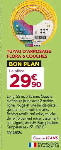 Gedimat Fitt Tuyau d'arrosage Flora 6 couches offre