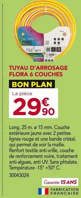 Gedimat Fitt Tuyau d'arrosage Flora 6 couches offre