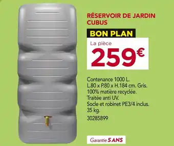 Gedimat Réservoir de jardin cubus offre