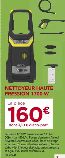 Gedimat STANLEY Nettoyeur haute pression 1700 w offre