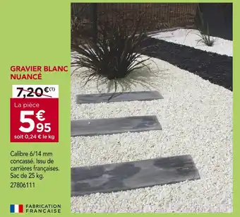 Gedimat Gravier blanc nuancé offre