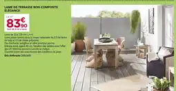 Gedimat ÉLÉGANCE Lame de terrasse bois composite offre