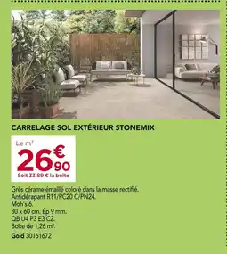 Gedimat Carrelage Sol Extérieur Stonemix offre