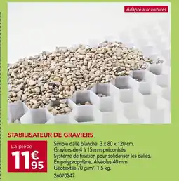 Gedimat Stabilisateur de graviers offre