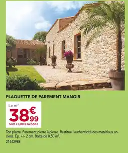 Gedimat Plaquette de parement manoir offre