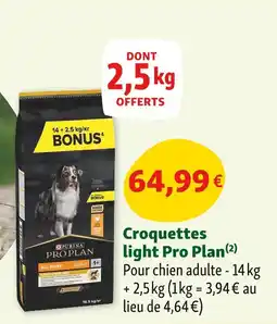 Maxi Zoo PRO PLAN Croquettes light offre