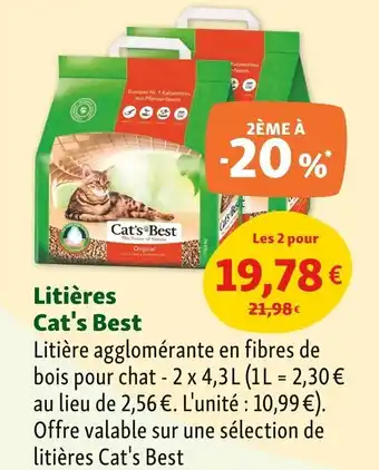 Maxi Zoo Litières Cat's Best offre