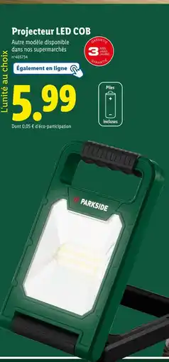 Lidl PARKSIDE Projecteur LED COB offre