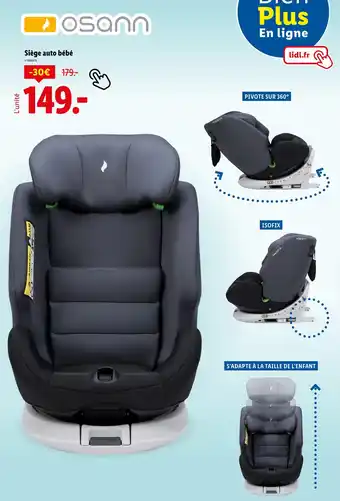 Lidl osann Siège auto bébé offre