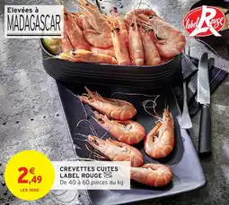 Intermarché Crevettes cuites label rouge offre