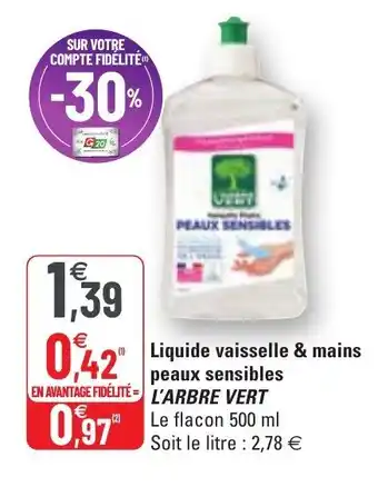 G20 Liquide vaisselle & mains offre