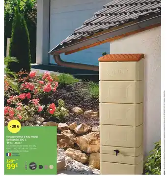 Gamm vert Récupérateur D'eau Mural Bellijardin 300 L offre