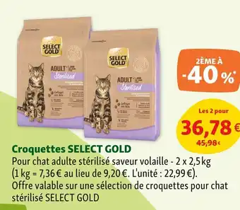 Maxi Zoo SELECT GOLD Croquettes offre