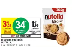 Intermarché Biscuits fourrés nutella offre