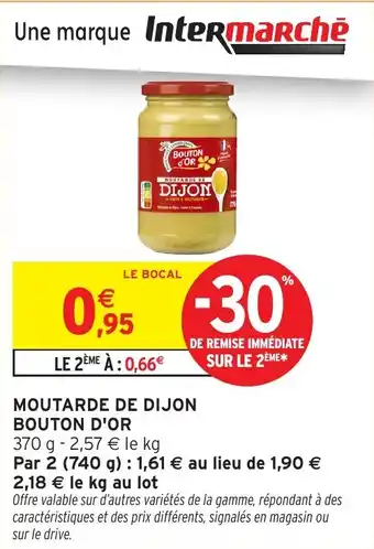 Intermarché Moutarde de dijon bouton d'or offre