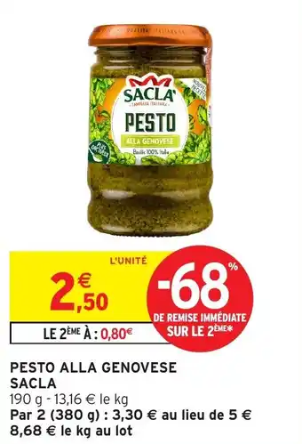 Intermarché Pesto alla genovese sacla offre