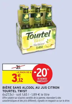 Intermarché Bière sans alcool au jus citron tourtel twist offre