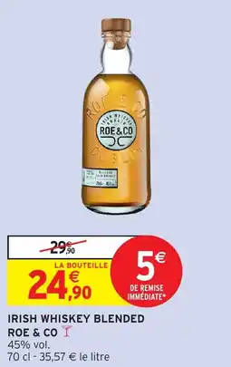 Intermarché Irish whiskey blended roe & co offre