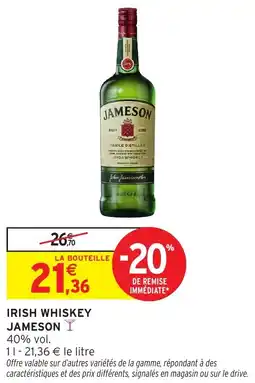 Intermarché Irish whiskey jameson offre