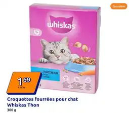 Action Croquettes fourrées pour chat Whiskas Thon offre