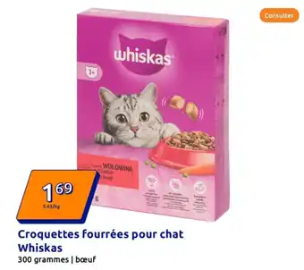 Action Croquettes fourrées pour chat Whiskas offre