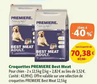 Maxi Zoo PREMIERE Croquettes Best Meat offre