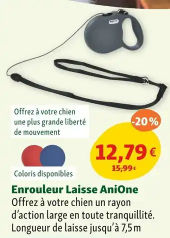 Maxi Zoo Enrouleur Laisse Anione offre