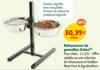 Maxi Zoo Rehausseur de gamelles Zolux offre