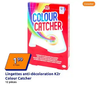 Action Lingettes anti-décoloration K2r Colour Catcher offre