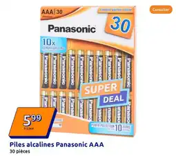 Action Piles alcalines Panasonic AAA offre