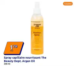 Action Spray capillaire nourrissant The Beauty Dept. Argan Oil offre