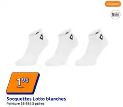 Action Socquettes Lotto blanches offre