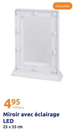 Action Miroir avec éclairage LED offre