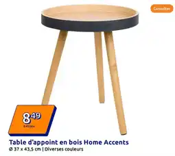 Action Table d'appoint en bois Home Accents offre