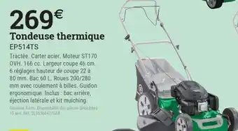 Espace emeraude Tondeuse thermique offre