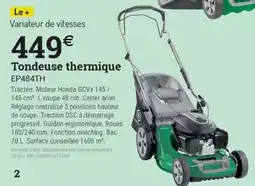 Espace emeraude Tondeuse thermique offre