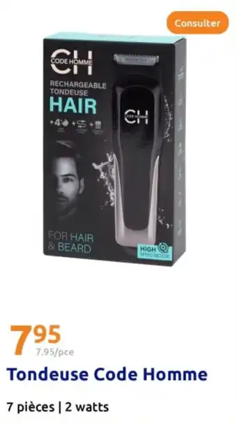 Action Tondeuse Code Homme offre