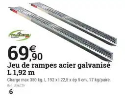 Espace emeraude Jeu de rampes acier galvanisé L 1,92 m offre