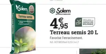 Espace emeraude SOLEM Terreau semis offre