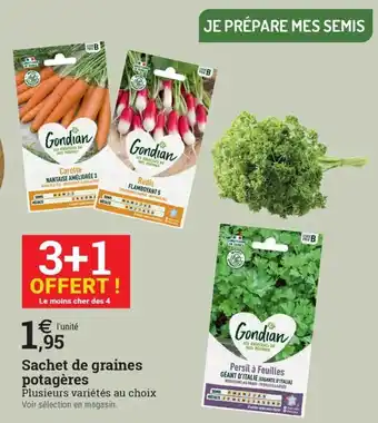 Espace emeraude Sachet de graines potagères offre