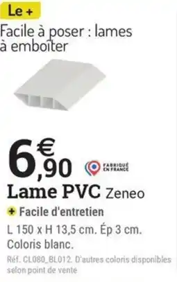 Espace emeraude Lame PVC Zeneo offre