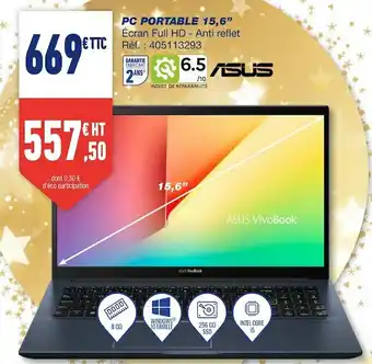 Asus pc portable 15,6’’