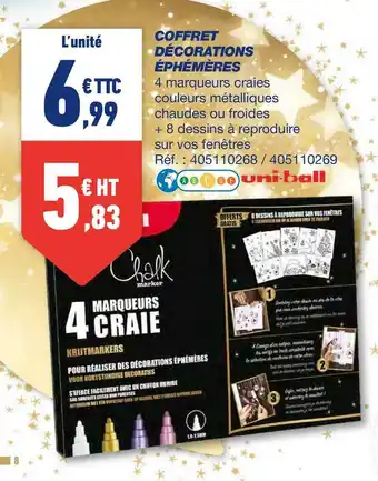 Uni-ball coffret décorations éphémères