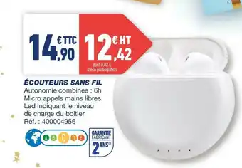 Bureau Vallée Écouteurs sans fil offre