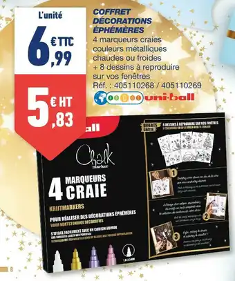 Bureau Vallée Coffret décorations éphémères offre