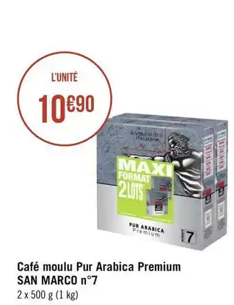 Géant Casino San marco café moulu pur arabica premium n°7 offre