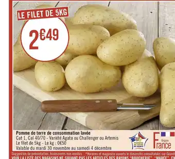 Géant Casino Pomme de terre de consommation lavée offre