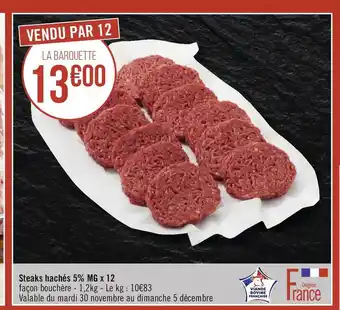 Steaks hachés 5% mg x 12