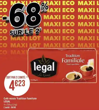 Legal café moulu tradition familiale