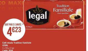 Legal café moulu tradition familiale